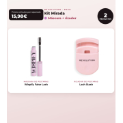 Makeup Revolution - Set de Máscara de pestañas Wispify False Lash + Rizador de pestañas Lash Stash