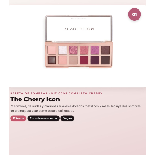 Makeup Revolution - Set de Paleta de sombras The Cherry Icon + Delineador de ojos líquido Super Flick - Black + Delineador de ojos Streamline Waterline Eyeliner Pencil - Rose Gold