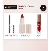 Makeup Revolution - Set de Perfilador de labios IRL Filter Finish Lip Definer - Burnt Cinnamon + Barra de labios satinada Lip Allure Soft Satin - CEO Brick Red + Labial líquido mate Air Blur - Fiery