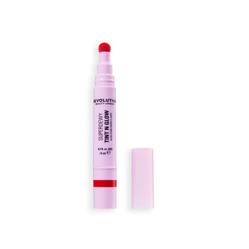 Makeup Revolution - *Super Dewy* - Colorete líquido Tint N Glow - Red Rouge