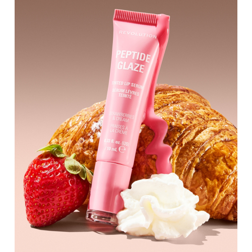 Makeup Revolution - Tinte labial con sérum Peptide Glaze - Strawberry & Cream