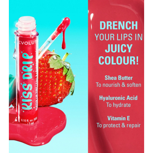 Makeup Revolution - Tinte labial Kiss Drip Water - Berry Splash