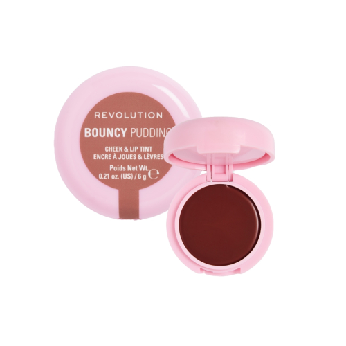 Makeup Revolution - Tinte para mejillas y labios Bouncy Pudding - Hazy Nude