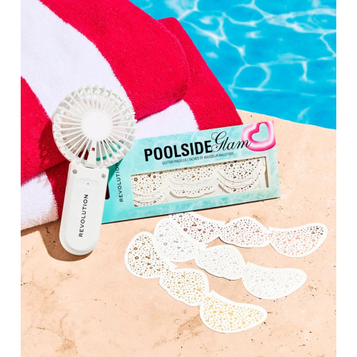 Makeup Revolution - Ventilador de mano eléctrico Poolside