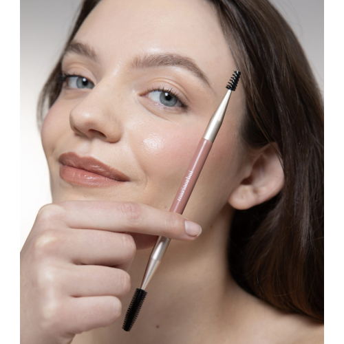 Maria Orbai - Brocha doble para cejas y pestañas Soft Vegan Brush Brownie