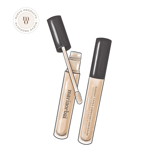 Maria Orbai - Corrector líquido hidratante Radiant Tinted Concealer - Caramel