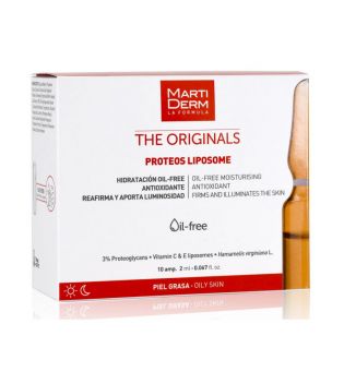 MartiDerm - *The Originals* - Ampollas hidratantes, antioxidantes y reafirmantes Proteos Liposome - 10 unidades
