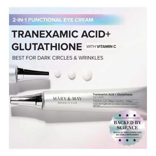 Mary & May - Crema contorno de ojos Tranexamic Acid+ Glutathion