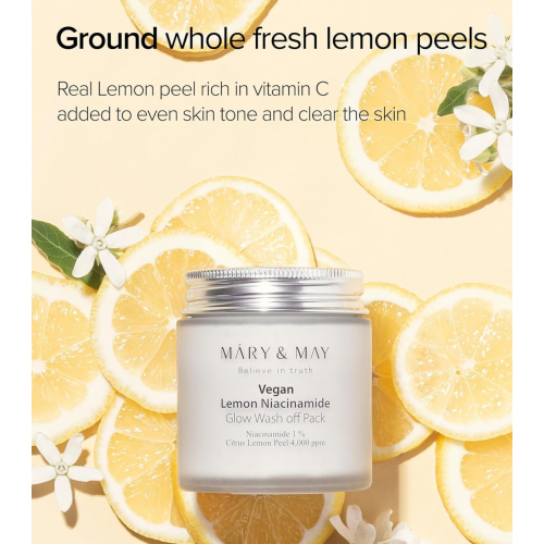 Mary & May - Mascarilla facial exfoliante Lemon Niacinamide Glow Wash off