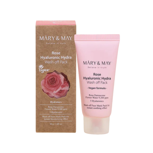 Mary & May - Mascarilla facial Rose Hyaluronic Hydra Wash off
