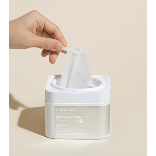 Mary & May - Mascarilla iluminadora con niacinamida y vitamina C - 30ea