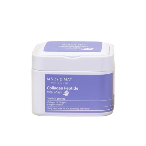 Mary & May - Mascarilla rejuvenedora con colágeno y péptidos - 30ea