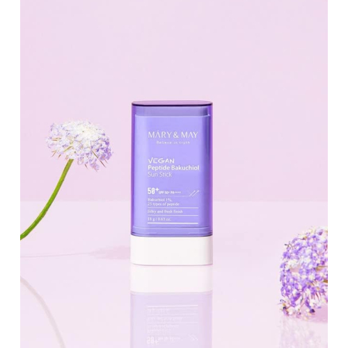 Mary & May - Protector solar en stick SPF50+ PA++++ Vegan Peptide Bakuchiol