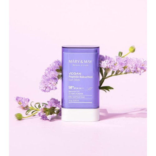 Mary & May - Protector solar en stick SPF50+ PA++++ Vegan Peptide Bakuchiol