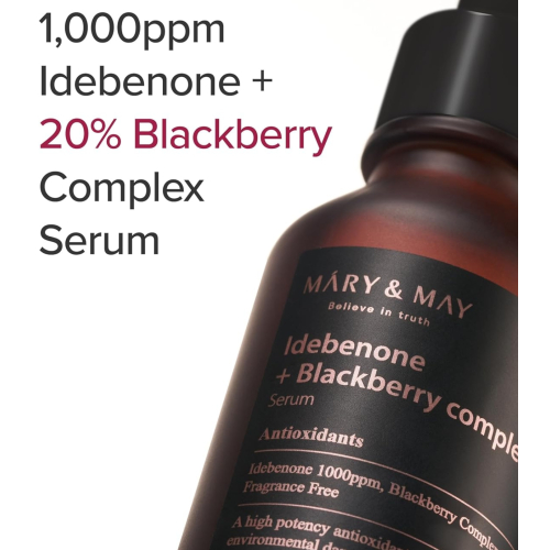 Mary & May - Sérum facial antiedad Idebenone + Blackberry Complex