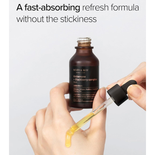 Mary & May - Sérum facial antiedad Idebenone + Blackberry Complex