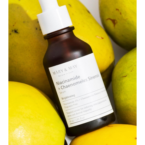 Mary & May - Sérum facial iluminador Niacinamide + Chaenomeles Sinensis