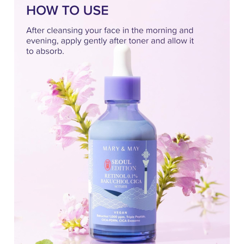 Mary & May - Sérum facial Retinol 0.1% Bakuchiol CICA
