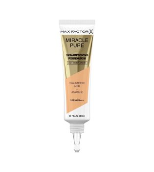Max Factor - Base de maquillaje hidratación 24H SPF30 Miracle Pure - 35: Pearl Beige