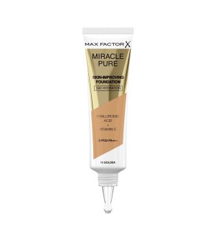 Max Factor - Base de maquillaje hidratación 24H SPF30 Miracle Pure - 75: Golden