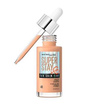Maybelline - Base de maquillaje en sérum SuperStay 24H Skin Tint + Vitamina C - 40
