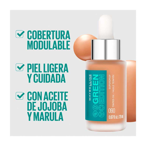 Maybelline - *Green Edition* - Aceite facial con color Superdrop Tinted Oil - 10