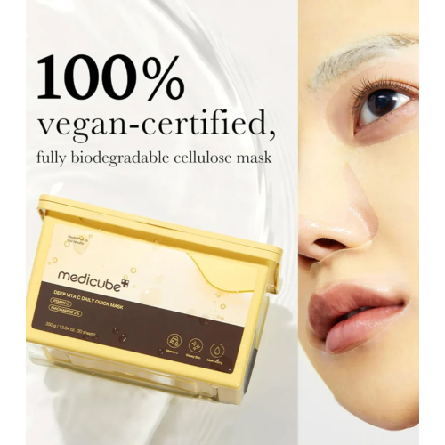 Medicube - *Deep Vita C* - Mascarilla de celulosa con vitamina C Daily Quick - 30ud