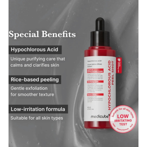 Medicube - Exfoliante facial Hypochlorous Acid Peel Shot