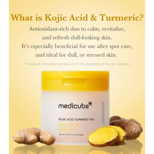 Medicube - *Kojic Acid* - Almohadillas iluminadores con ácido kójico y cúrcuma - 70pads