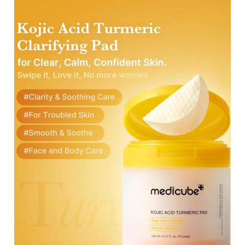 Medicube - *Kojic Acid* - Almohadillas iluminadores con ácido kójico y cúrcuma - 70pads