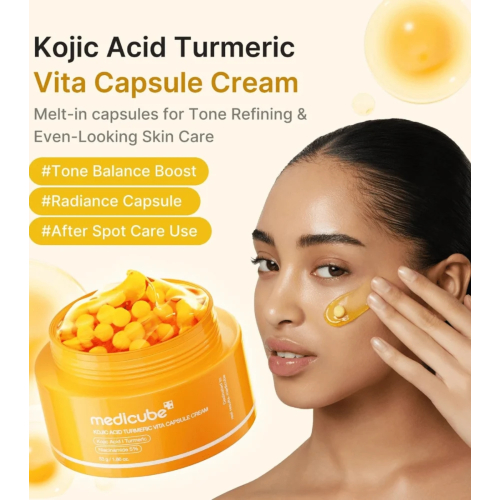 Medicube - *Kojic Acid* - Crema facial iluminadora Vita Capsule Cream