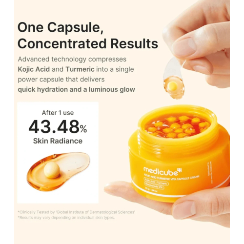 Medicube - *Kojic Acid* - Crema facial iluminadora Vita Capsule Cream