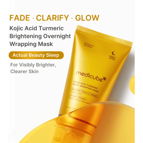 Medicube - Mascarilla facial de noche iluminadora Kojic Acid Turmeric