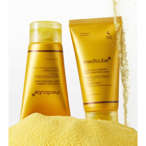 Medicube - Mascarilla facial de noche iluminadora Kojic Acid Turmeric