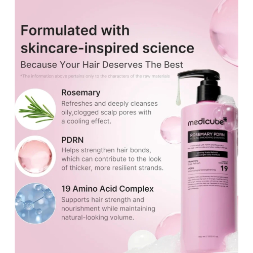 Medicube - *Rosemary PDRN* - Champú de romero fortalecedor