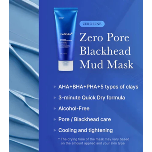 Medicube - *Zero Pore* - Mascarilla purificante con AHA, BHA y PHA Blackhead Mud Mask