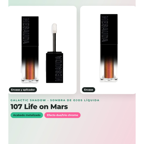 Mesauda - Pack 2 sombras líquidas Galactic Shadow - 111: Jupiter + 107: Life on Mars