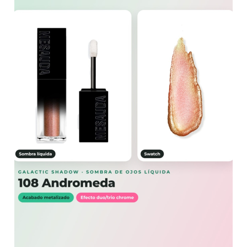 Mesauda - Pack 3 sombras líquidas Galactic Shadow - 108: Andromeda + 105: Another World + 101: Atmosphere