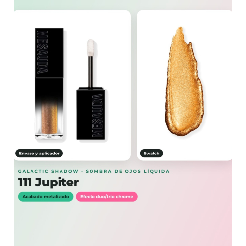 Mesauda - Pack 3 sombras líquidas Galactic Shadow - 111: Jupiter + 107: Life on Mars + 112: Rocket Man