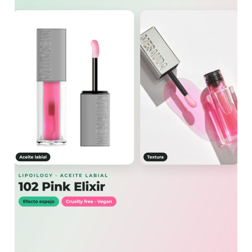 Mesauda - Pack dúo aceite labial Lipoilogy - 102: Pink Elixir + 103: Ruby Fusion