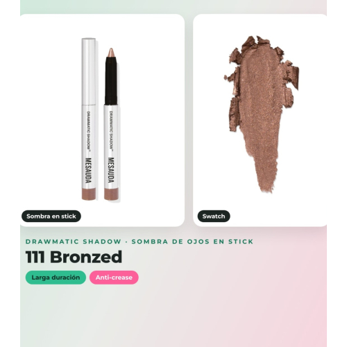 Mesauda - Pack ojos Galactic Shadow 109: Milky Way + Drawmatic Shadow 111: Bronzed + Máscara Femuline