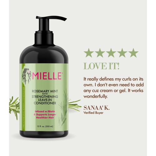Mielle - Acondicionador fortalecedor sin aclarado romero y menta