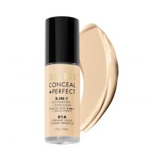 Milani - Base de maquillaje Conceal+Perfect 2-en-1 - 01A: Creamy Nude