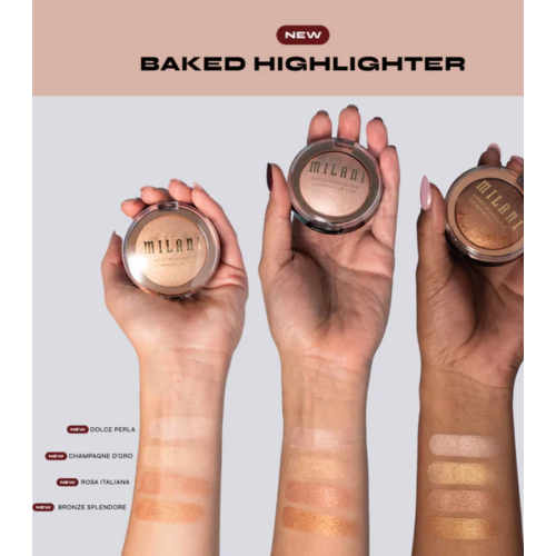 Milani - Iluminador en polvo Baked - 03: Rosa italiana