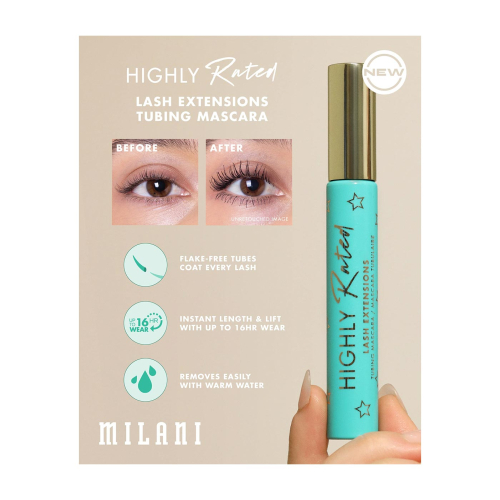 Milani - Máscara de pestañas Highly Rated Lash Extensions - 110: Black