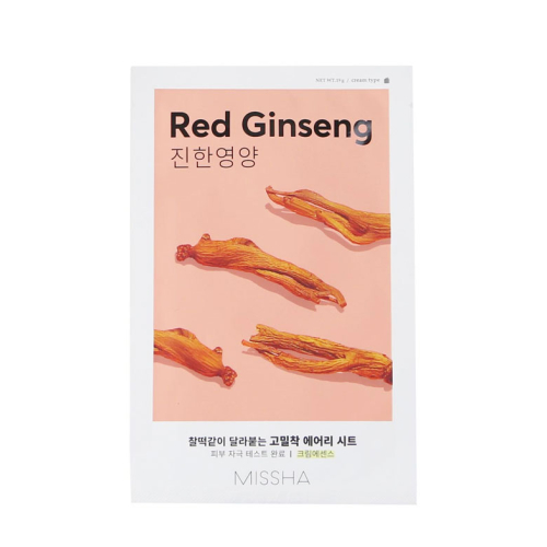Missha - Mascarilla Airy Fit Sheet Mask - Ginseng Rojo