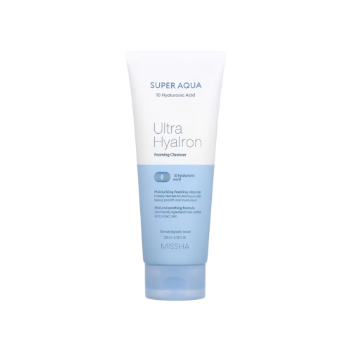 Missha - *Super Aqua* - Espuma limpiadora con ácido hialurónico Ultra Hyalron
