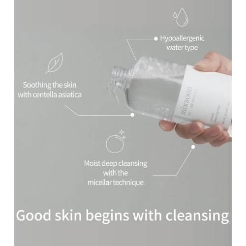 Mixsoon - Agua limpiadora Centella Cleansing Water
