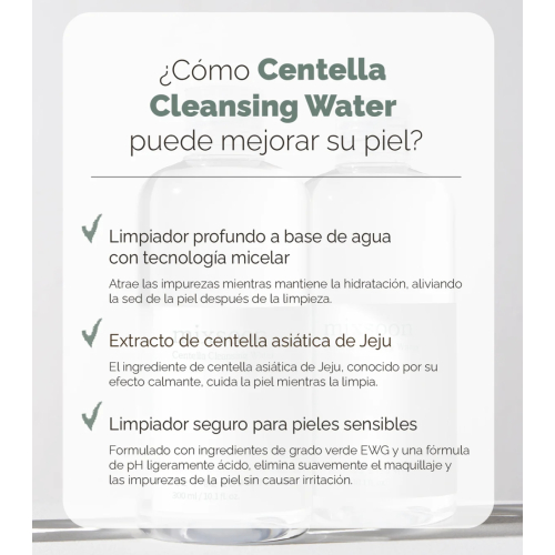 Mixsoon - Agua limpiadora Centella Cleansing Water