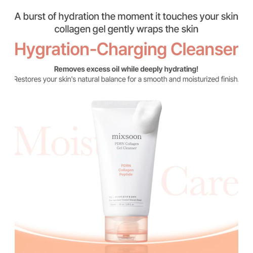 Mixsoon - *PDRN Collagen* - Gel limpiador facial